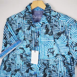 NEW Robert Graham WAYLON Mens M Classic Fit Abstract Print Short Sleeve Shirt - Picture 1 of 13