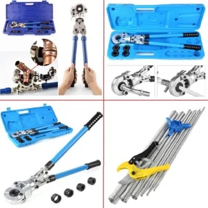 Rohrpresszange Presszange 3 Kontur U, TH, V für Verbundrohr Alu PEX +Kalibrierer - Bild 1 von 32