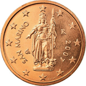 [#730306] San Marino, 2 Euro Cent, 2007, FDC, Acciaio placcato rame, KM:441