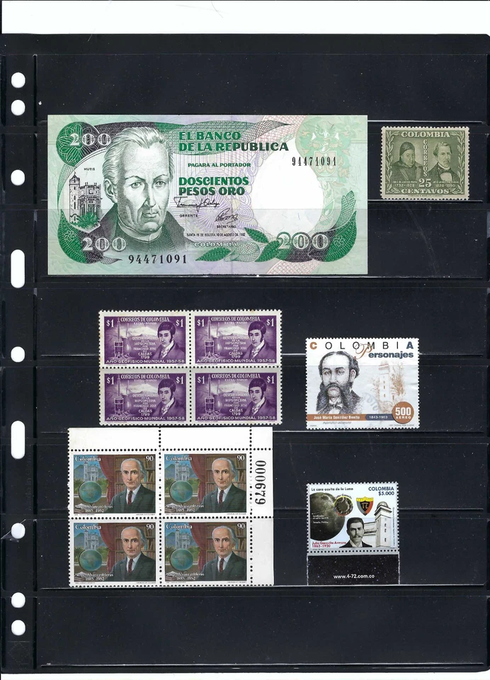 'OBSERVATORIO ASTRONOMICO NACIONAL- ''MUTIS-ALVAREZ-GONZALEZ.GARAVITO- BANKNOTE - Image 1 of 1