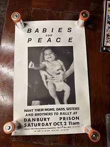 Pop Art Vietnam Anti War Protest “Babies For Peace” Poster Danbury Prison - Picture 1 of 10