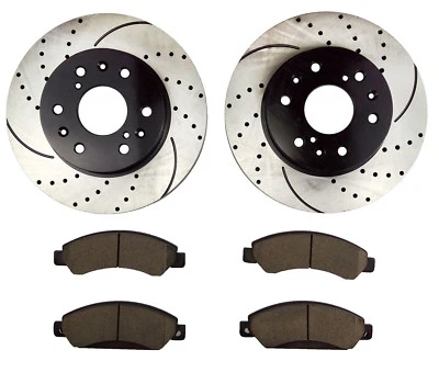 Fits 2005 - 2007 Chevrolet Silverado 1500 Tahoe Suburban Front Brake Rotor + Pad Foto 1 de 4