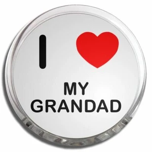 My Grandad I Love Heart Memo Kühlschrankmagnet Kunststoffclip (58 mm) - Bild 1 von 2