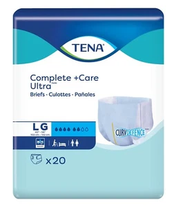 Slip 80 Tena Completo + Care Ultra Incontinenza Taglia Large Monouso Adulto - Foto 1 di 3