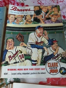 Milwaukee Braves Official Score Cards. 1954 To 1962. 27 Booklets. - Picture 1 of 7