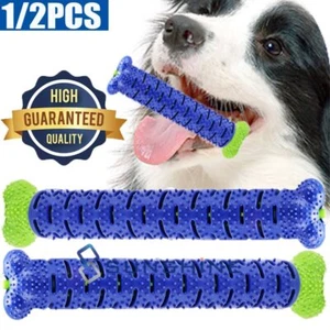 Dog Aggressive Biting Teeth Cleaning Chew Toys Oral Toothbrush Pet Rubber Bone - Picture 1 of 22