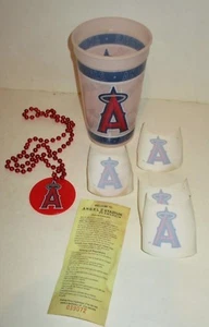 ANAHEIM ANGELS MLB BASEBALL TEAM LOGO SOUVENIRS CUP BEADS STICKERS LOT 2006 - Picture 1 of 7