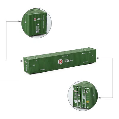 Evemodel N Scale 53ft 1:160 Shipping Container 53' Cargo Box with Magnets C15009 - Image 1 of 4
