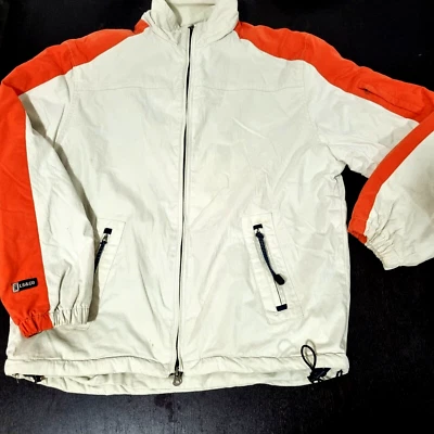 Levi's Windbreaker Track Jacket Red Tab Beige Orange Full Zip Men Size M - Image 1 of 4