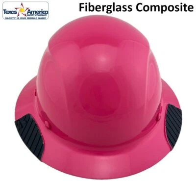 DAX Fiberglass Composite Lift Safety Full Brim Hard Hat - Hot Pink - Image 1 of 4