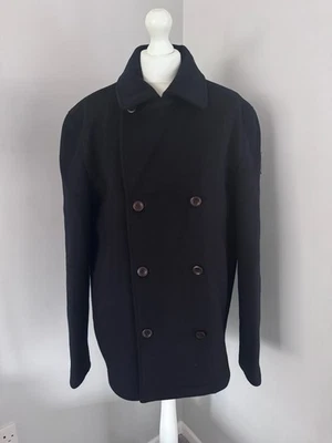 Springfield Black Long Sleeved Logo Pea Coat - Size XL (Y3) - Image 1 of 4