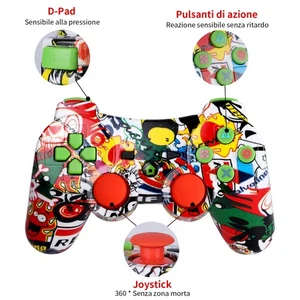 Wireless Gamepad Dual Joystick Game Controller For PS3 PC Video - Picture 1 of 11