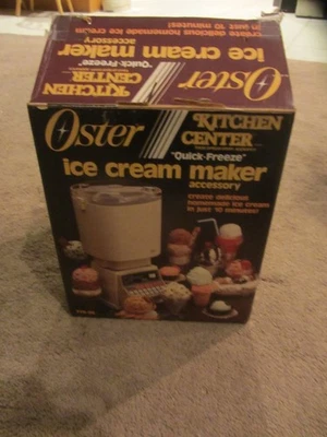 Vintage Oster Kitchen Center Quick Freeze Ice Cream Maker Attachments 770-06 NOS - Image 1 of 4