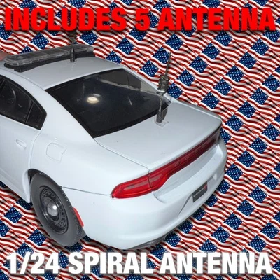 1/24 Diecast Fire/EMS/Police Spiral Antenna ( Includes 5 Antenna ) - Image 1 of 4