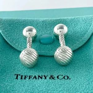 Gemelli vintage Tiffany & Co gemelli a sfera in argento sterling AG 925 - Foto 1 di 6