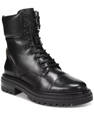 Sam Edelman Aleia Lace-Up Combat Boots Black Leather Size 6M - Image 1 of 4