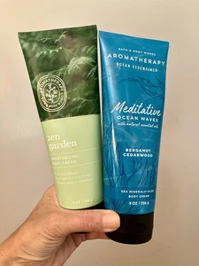 2 Bath & Body Works Aromaterapia OLAS MEDITATIVAS DEL OCÉANO + ZEN GARDEN Crema Corporal - Imagen 1 de 8