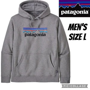 Patagonia Herren Hoodie P-6 Logo Uprising Hoody Sweatshirt grau recycelter Stoff L - Bild 1 von 17