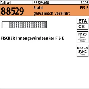 Fischer ancoraggio filettato interno R 88529 FIS E15x85 M10 acciaio zincato - Foto 1 di 1