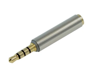 3.5mm Male to Female Port Extender Shielded OMTP/CTIA 4 Conductor TRRS - Picture 1 of 3