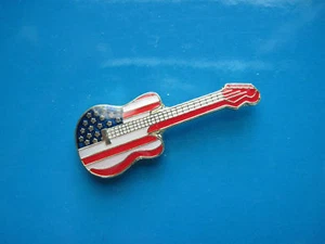 Guitarra BANDERA AMERICANA PATRIÓTICA - Pin de sombrero, Tie Tac, Pin de solapa CAJA DE REGALO  - Imagen 1 de 2