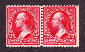 US 279BjS 2c Washington Booklet Pair Specimen OG VLH SCV $180 - Picture 1 of 2