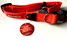Ezydog Double Up Hundehalsband Nylonhalsband Klickverschluss orange M 32-47 cm