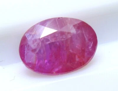 CERTIFIED Loose Gemstone 100% Natural Ruby Mozambican Faceted Cut Stone 1.10 Ct - Image 1 of 4