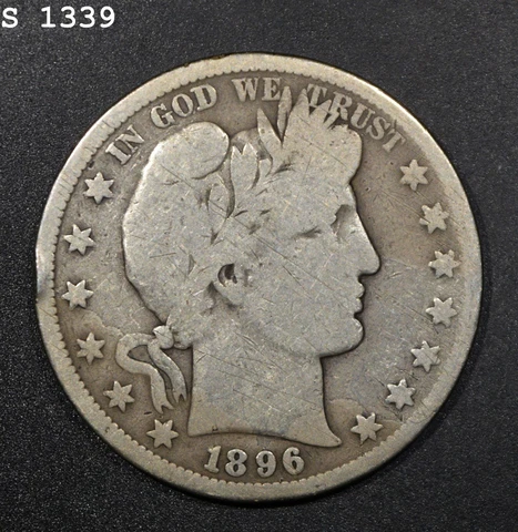 1896-S Barber Half Dollar "G/VG" *Free S/H After 1st Item* Cover