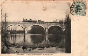 CPA 81 - CASTRES (Tarn) - Le Train de Mazamet sur le Pont de Clot - Picture 1 of 2