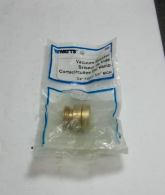Aspirador de conexión de manguera de latón Watts 8BI 3/4", 0953251, nuevo Foto 1 de 3