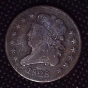 1828 Classic Head 13 Star Variety Half Cent 1/2C - Bild 1 von 2