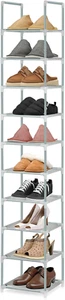 Schuhregal Mit 10 Ebenen, Schmal Hoch Schuhschrank, Freistehender, Stapelbarer S - Bild 1 von 7
