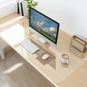 Clear Desk Mat Non-Slip PVC Clear Desk Pad Desk Protector Mat with Round Edge... - Picture 1 of 7