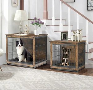 LUXUS Hundekäfig Holz Transportkäfig Transportbox Drahtkäfig mit 2 Türen XXXL - Bild 1 von 18