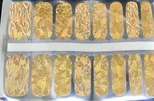 Color Nail Polish Strips, 16ct. Gold Safari Overlay READ DESCRIPTION BELOW - Picture 1 of 1