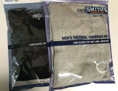 Ropa de trabajo Smith's para hombre ropa interior térmica superior e inferior larga Johns talla pequeña Foto 1 de 4