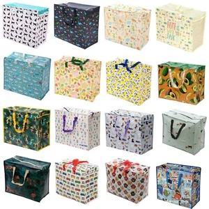Extra Large Jumbo Zip Up Laundry Bag Storage Reusable Shopping Bag - Assorted - Picture 1 of 18