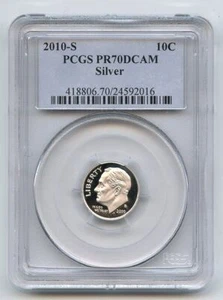 2010 S 10C Silver Roosevelt Dime PCGS PR70DCAM - Picture 1 of 1