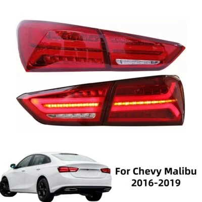 Luces traseras LED rojas de reemplazo secuencial para Chevrolet Malibu 2016-2019 Foto 1 de 4