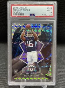 2022 Panini Mosaic TREYLON BURKS RC GENESIS PRIZM ROOKIE Card RC PSA 9 Titans - Picture 1 of 2