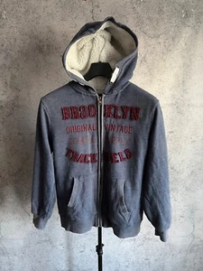 Y2K Fur Full Zip Hoodie 2000s Blue Sun-Faded Herren Gr. XS Hype - Bild 1 von 21