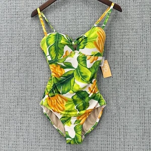 Kona Sol Badeanzug Damen Größe S Mehrfarbig Einteiler Tropical Banana Print Neu mit Etikett - Bild 1 von 9