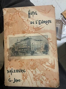 1800er HOTEL DE L'EUROPE Salzburg Österreich Heft 109 Seiten mit 2 Karten Georg Jung - Bild 1 von 10