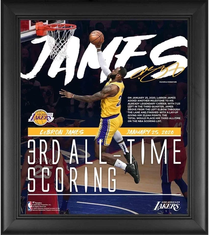 LeBron James Los Angeles Lakers Framed 15x17 Third All-Time Cover