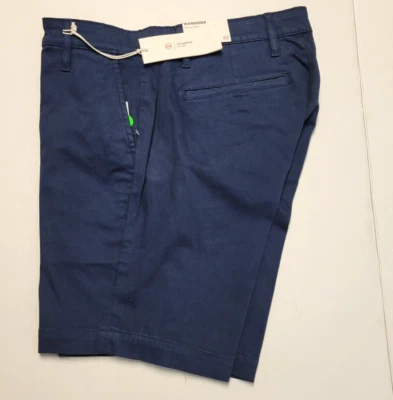$155 New AG Wanderer Shorts Cotton Elastane Flat Front Men's 30 SMALL S Blue - Image 1 of 4