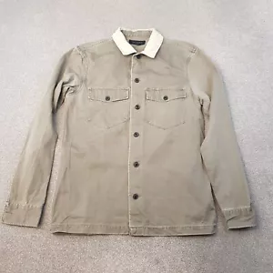 All Saints Mens Shirt Small Green Khaki Lancer Military Overshirt Utility Field - Picture 1 of 12