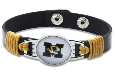 New Missouri Tigers Leather Adjustable Bracelet, Gift for Her Mom Him Dad Cover