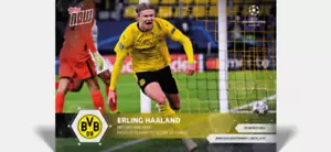 2021 TOPPS NOW UEFA CHAMPIONS LEAGUE CARD BORUSSIA Dortmund Erling Haaland #50 - Foto 1 di 2