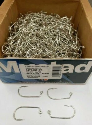 Mustad 32786 Ultra Point 60 Degree DT Wide Bend Jig Hooks Fishing 50,100,1K Pack - Image 1 of 2